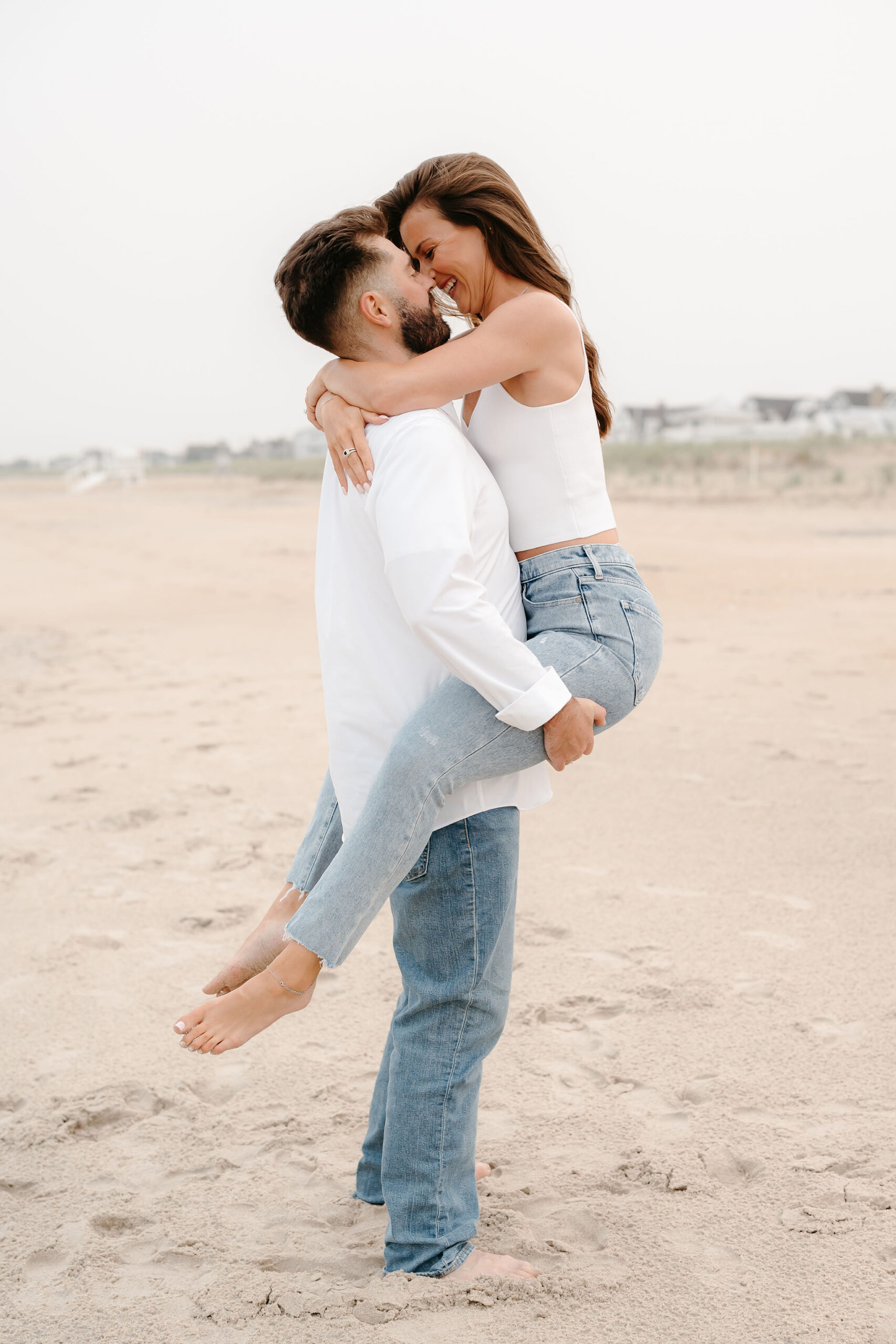 Spring Lake Beach engagement session by Lisa Blanche Photography