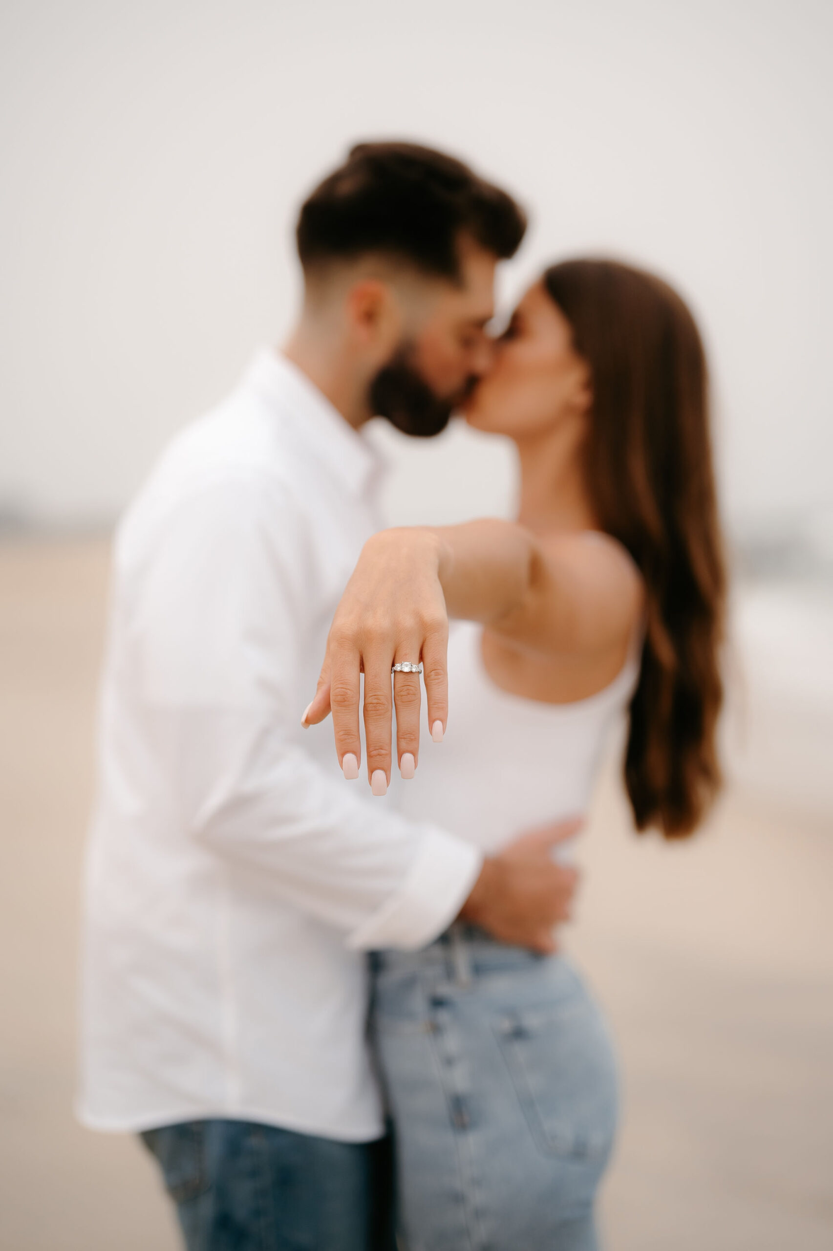 Spring Lake Beach engagement session by Lisa Blanche Photography 