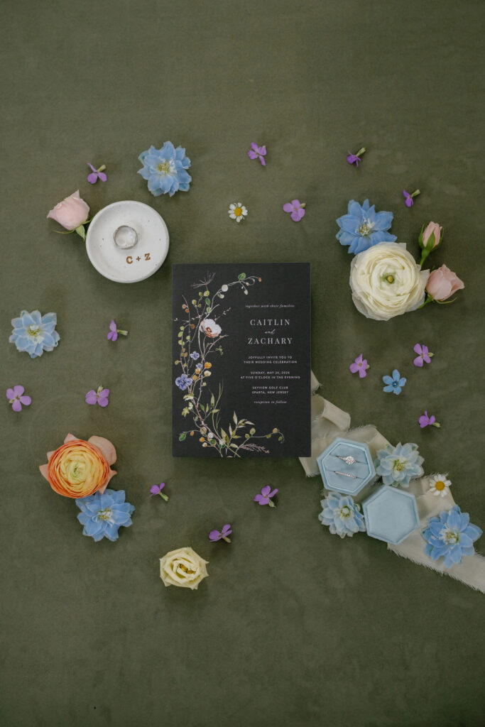 wedding flatlay by Lisa Blanche Photography