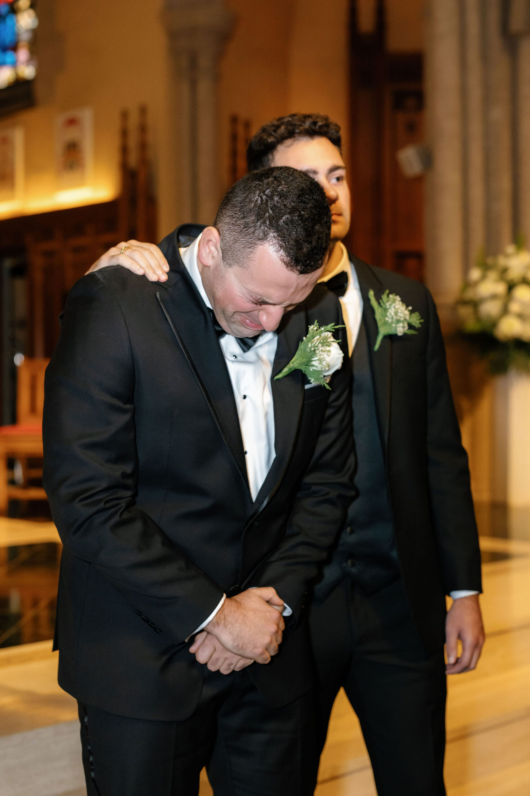 groom at wedding ceremony