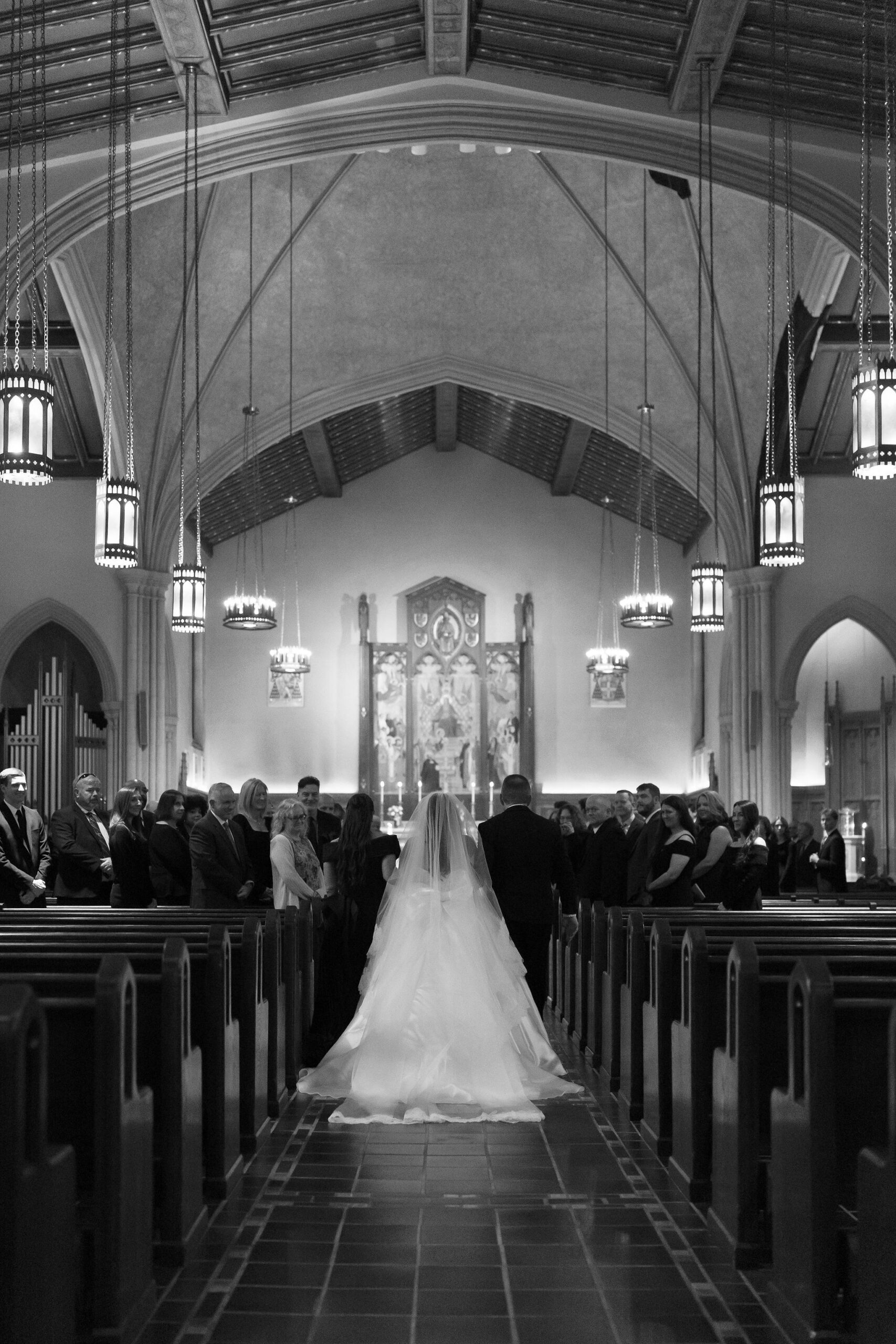 bride walking down the aisle.