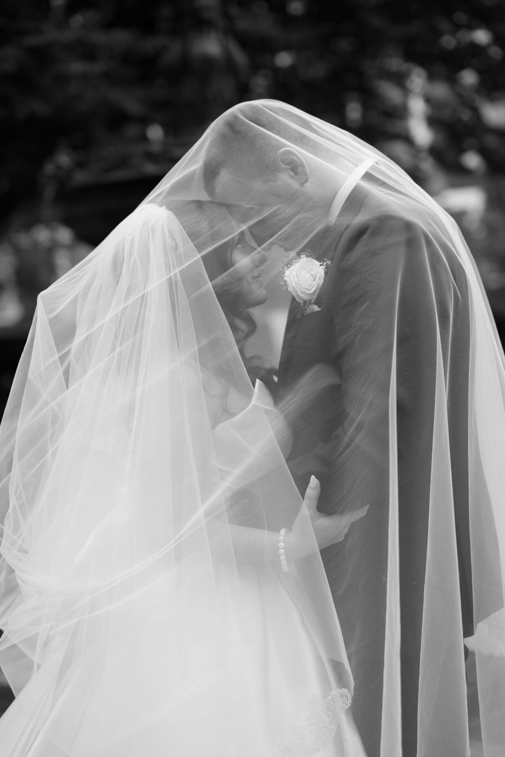 Emotional bride and groom photos