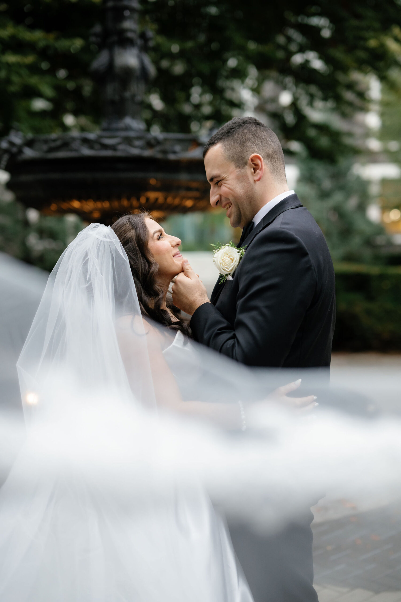 Emotional bride and groom photos
