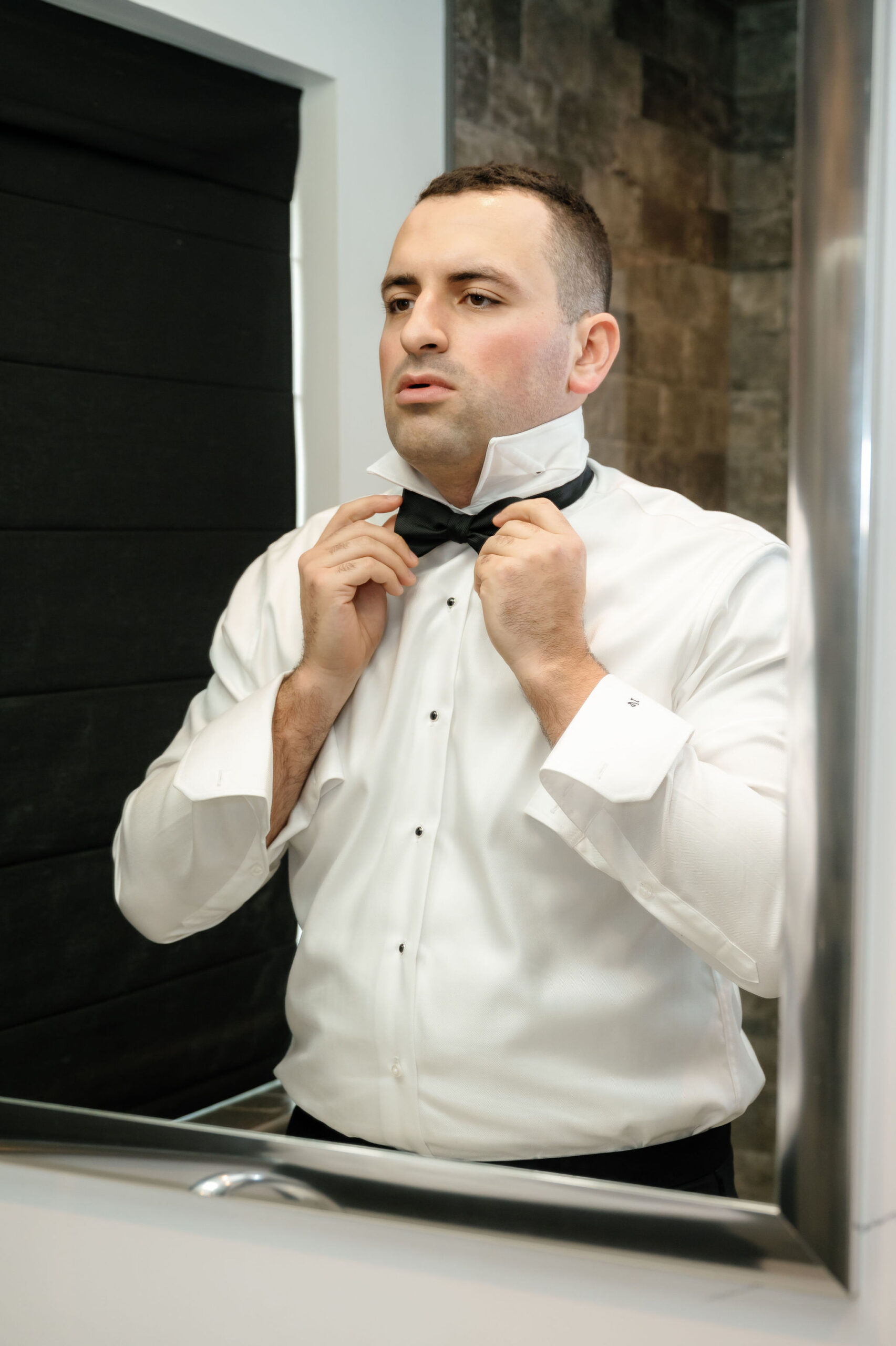 groom getting ready
