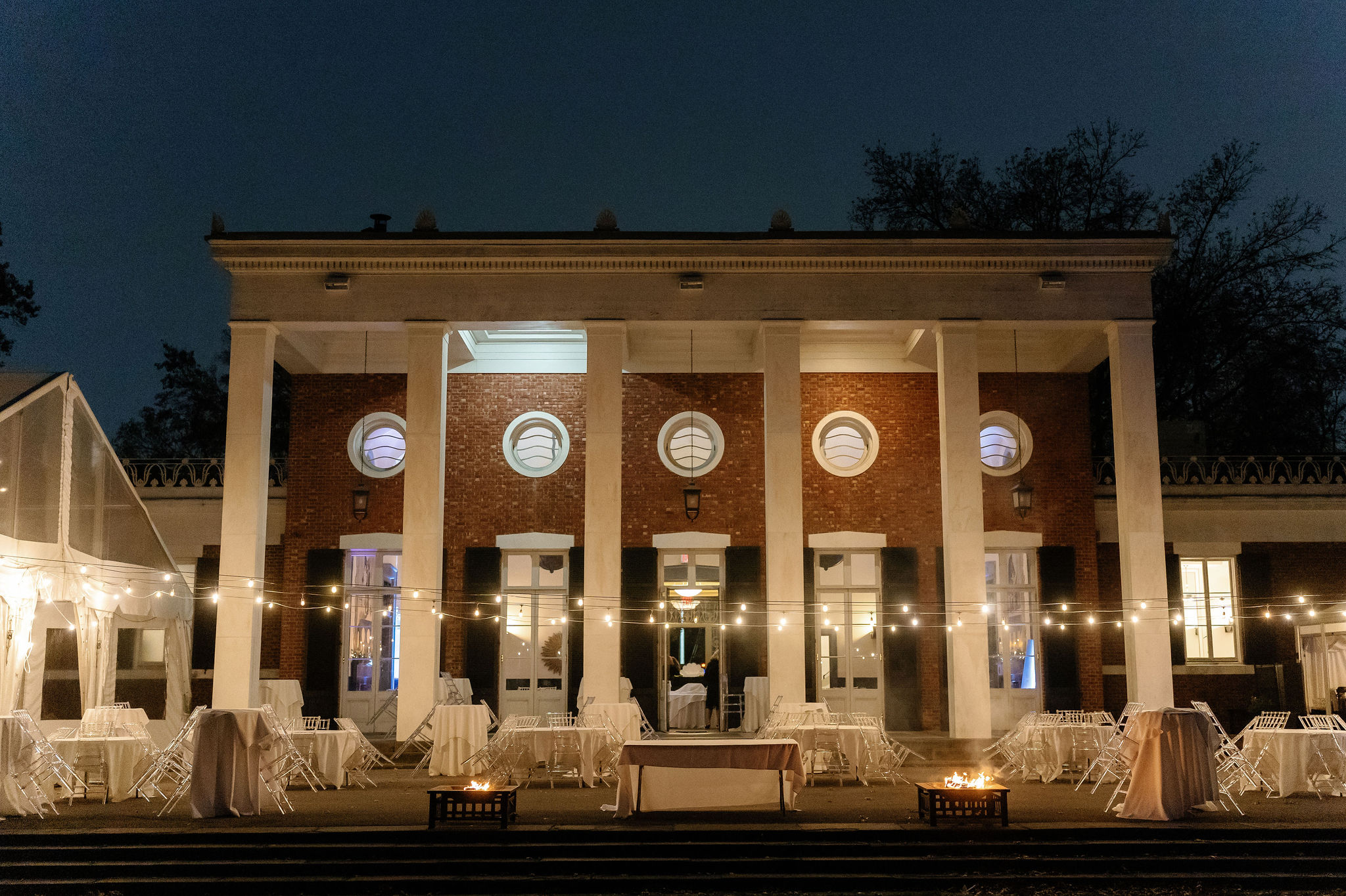 Romantic campus wedding photos
