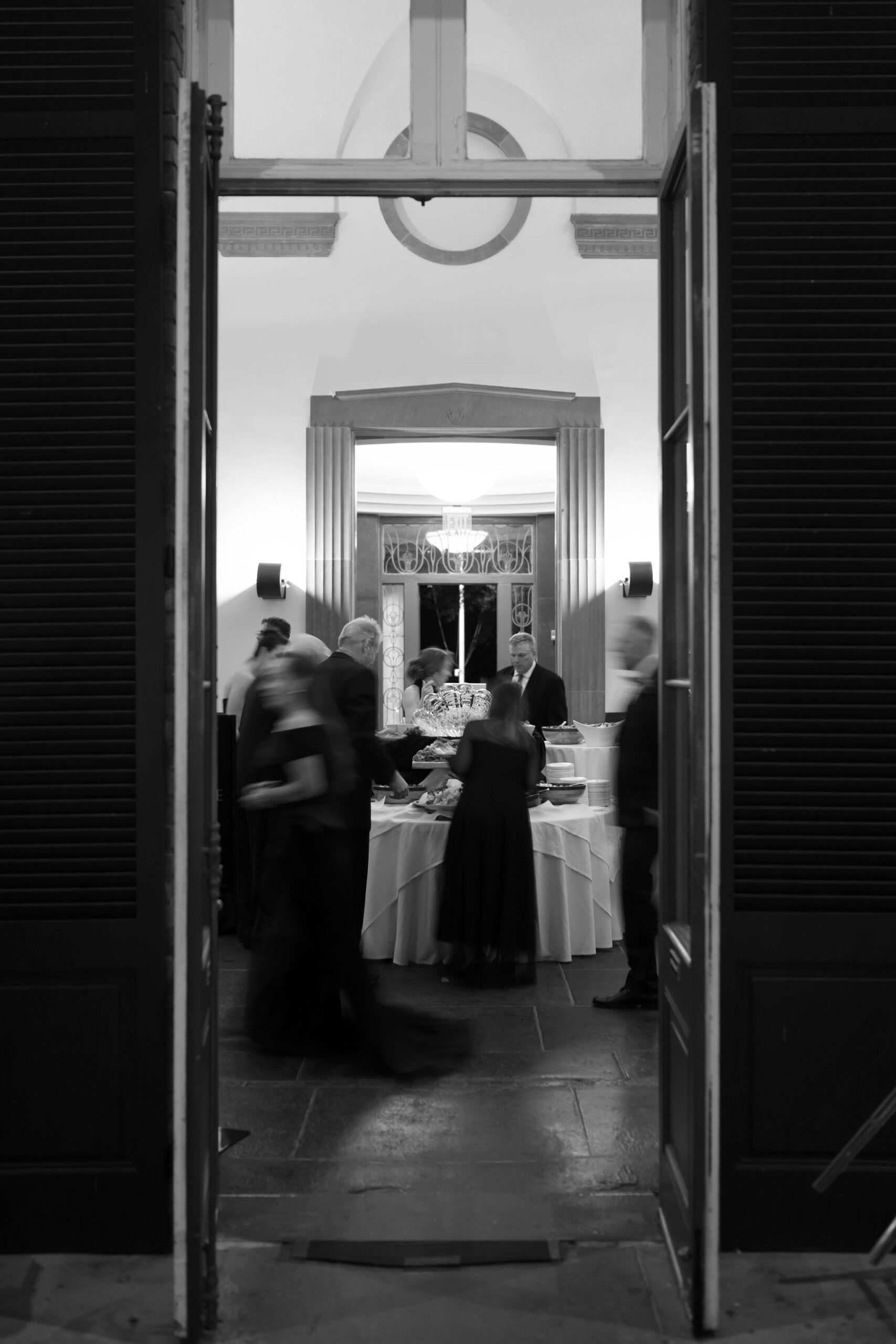 Romantic black tie wedding at Fordham University