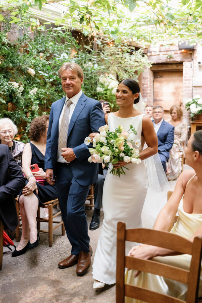 father walking the bride down