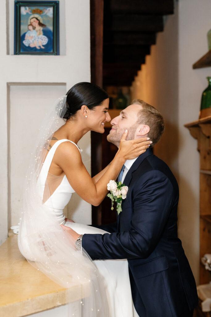 romantic summer wedding at Palma in the West Village