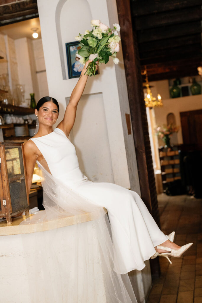 romantic summer wedding at Palma in the West Village